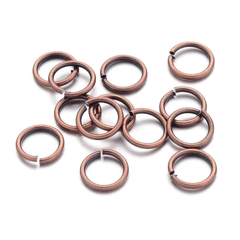 8MM JUMP RINGS in Gunmetal or Red Copper, Pack of 150