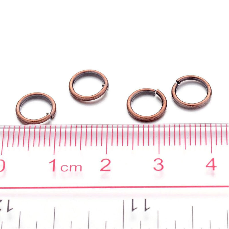 8MM JUMP RINGS in Gunmetal or Red Copper, Pack of 150