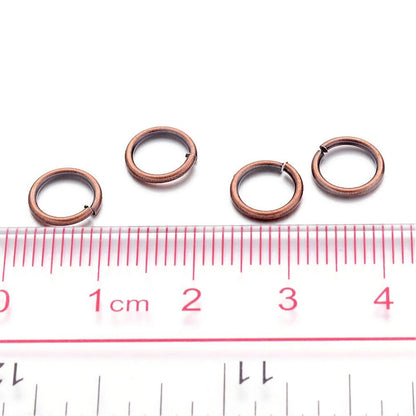 8MM JUMP RINGS in Gunmetal or Red Copper, Pack of 150