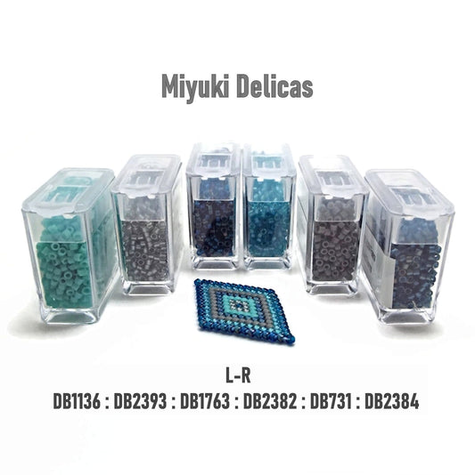 30g Miyuki Delica 11/0 2mm Caribbean Seed Beads in 6 Colours for Looming and Beading