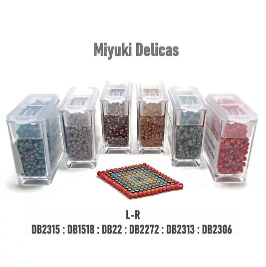 30g Miyuki Delica 11/0 2mm Autumn Seed Beads in 6 Colours for Looming and Beading