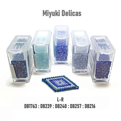 25g Miyuki Delica 11/0 2mm Ocean Waves Seed Beads in 5 Colours for Looming and Beading