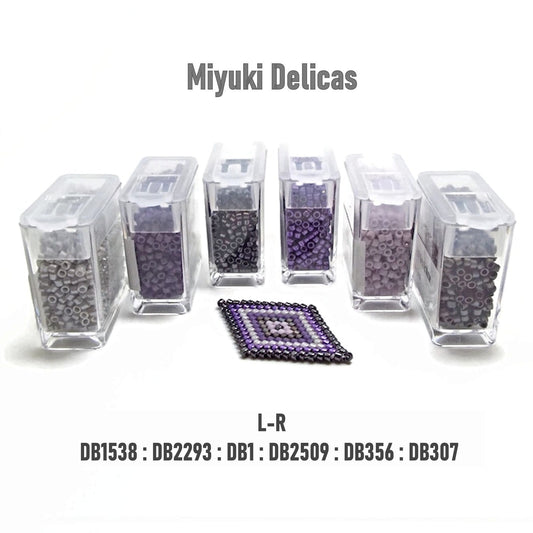 30g Miyuki Delica 11/0 2mm Purple Rain Seed Beads in 6 Colours for Looming and Beading