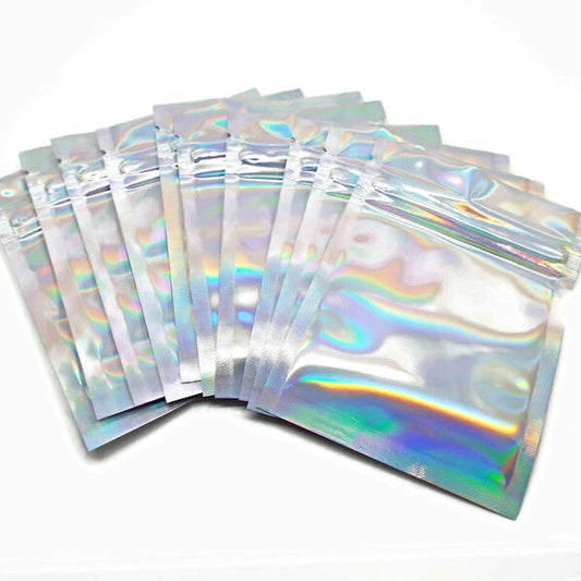 15 Holographic Grip Seal Gift and Party Favour Bags 10x7cm