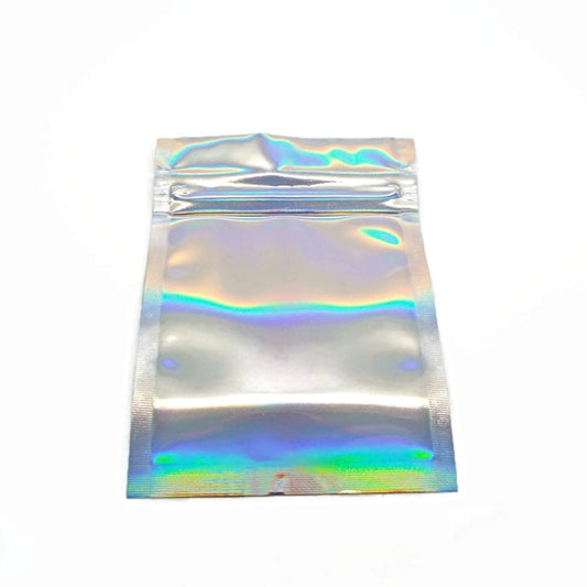 15 Rainbow Laser Grip Seal Gift and Party Favour Bags 8x6cm