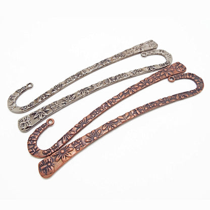 5 METAL BUTTERFLY Bookmark Blanks in Antique Copper or Gunmetal, 123mm, Add Beads Tassels Charms, Perfect Bookworm Gift