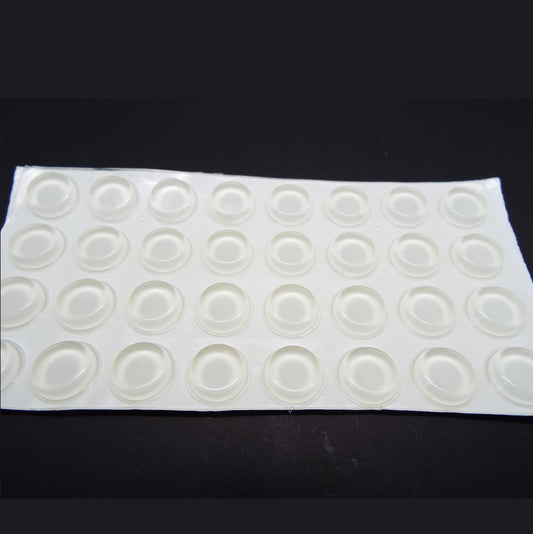 32 SILICONE COASTER FEET, 13x4mm Surface Protectors, Self Adhesive Silicone Pads, Noise Reduction Rubber Bumpers