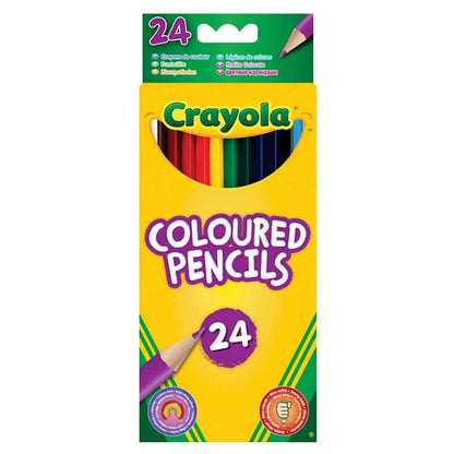 24 CRAYOLA COLOURED Pencils for Kids Crafting, Mixed Media, Pencil Drawing and Art, Stocking Filler Gift