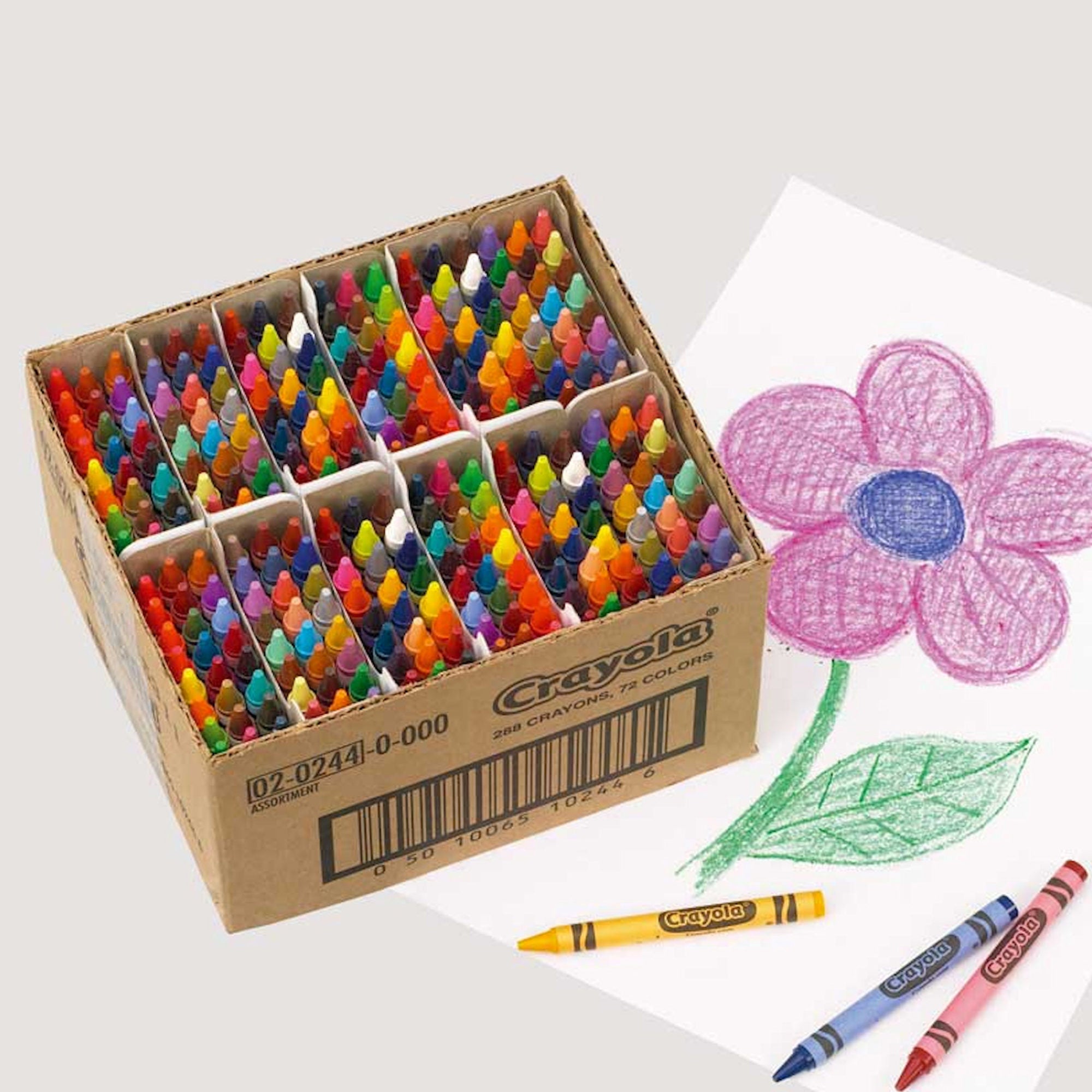 288 BULK CRAYOLA Crayons, 72 Colors, Large Class Pack for Kids Art & M ...