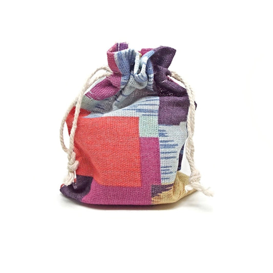 5 Fabric Gift & Jewellery Bags, 14x10cm, Reusable Drawstring Pouches, Multicolour Design