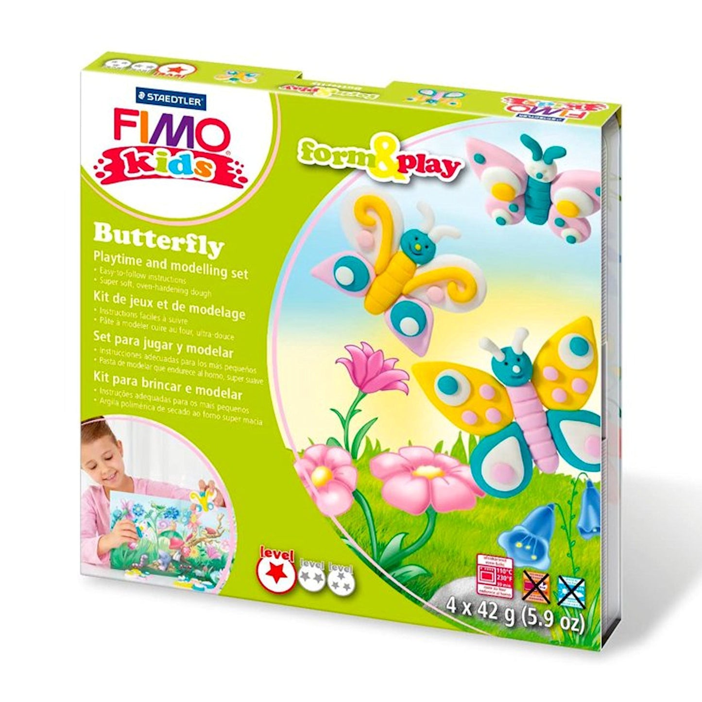 Fimo Polymer Clay Butterfly Craft Kit for Children, Christmas or Birthday Gift For Kids Age 8+