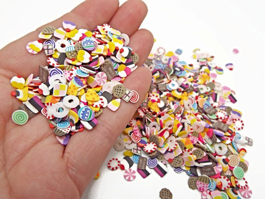 1000 Sweet Polymer Clay Slices 4-6mm Inclusions for Resin, Clay, Slime and Nail Art