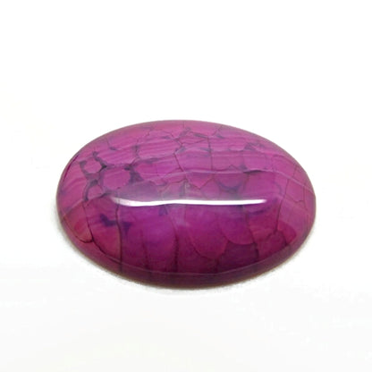 2x Agate Cabochons, 40mm Deep Pink Dragon Vein Agate for Jewellery Making
