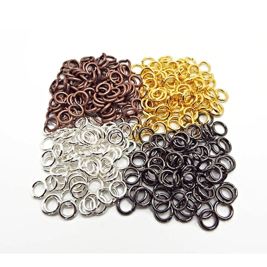 6MM JUMP RINGS. Pack of 200 in 4 Colour Choices