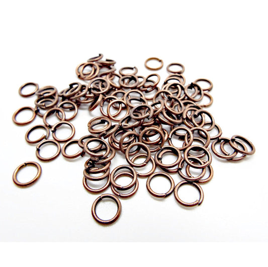 200 RED COPPER JUMP RINGS 7x1mm Brass Jewellery Findings