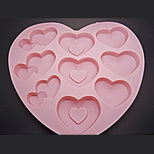 Large Heart Silicone Moulds, 182x208x19mm, Food Safe for Cake, Chocolate or Large Resin Shapes