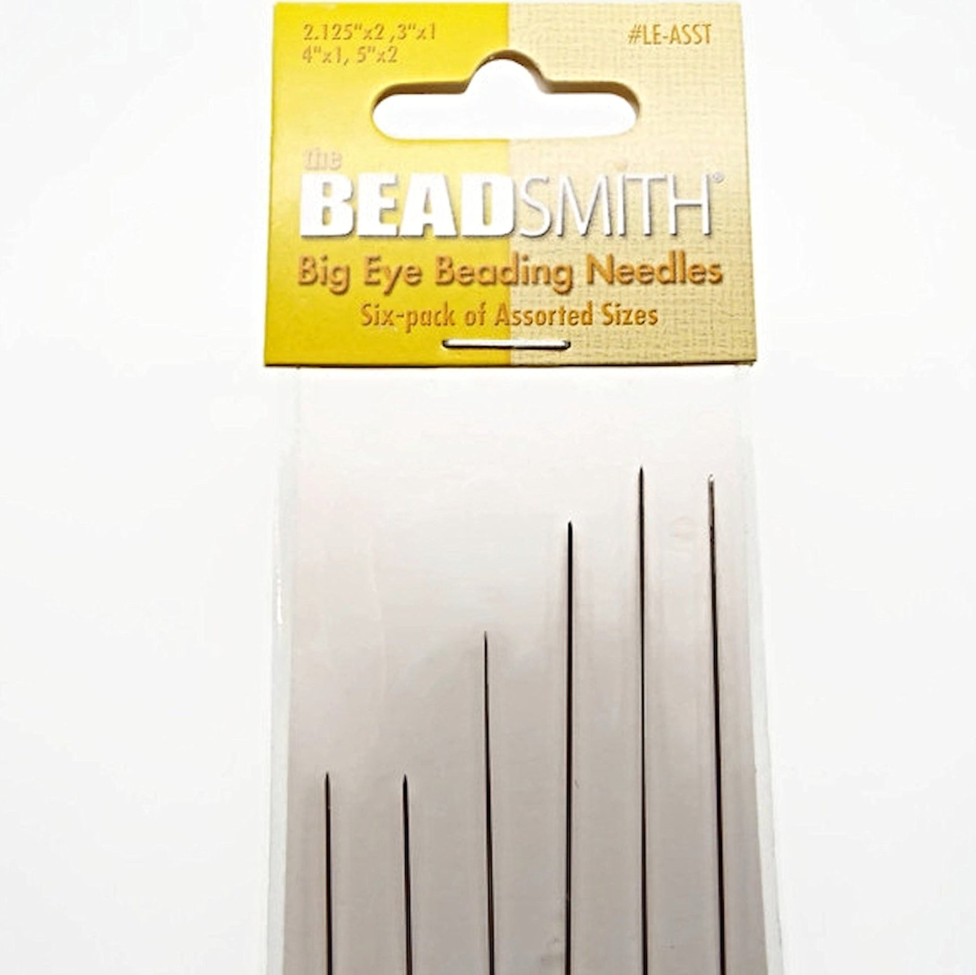 BIG EYE Beading Needles from BeadSmith, Pack of in Sizes for