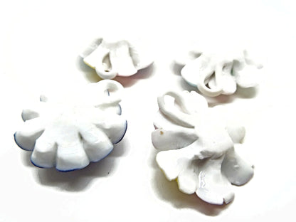 Porcelain Flower Pendants for Statement Jewellery Making, Craft Supplies, Multicoloured 34-44mm