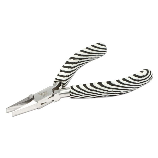 BeadSmith Flat Nose Steel Pliers in a Zebra Design. Boxjoint Jewellery Pliers, Crafting Tool