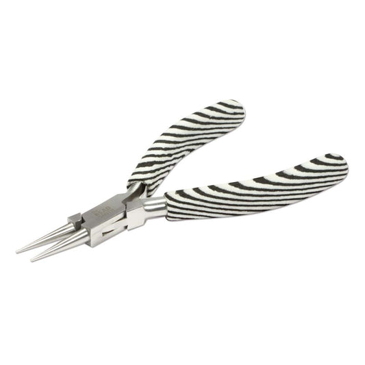 BeadSmith Round Nose Steel Pliers in a Zebra Design. Boxjoint Jewellery Pliers, Crafting Tool