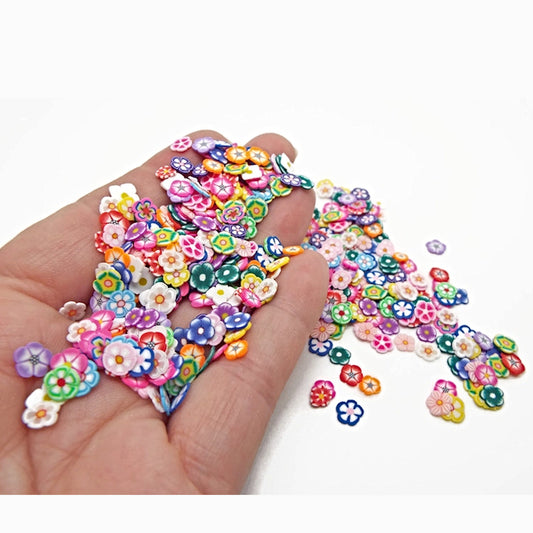 1000 Flower Polymer Clay Slices 4-6mm Inclusions for Resin, Clay, Slime and Nail Art