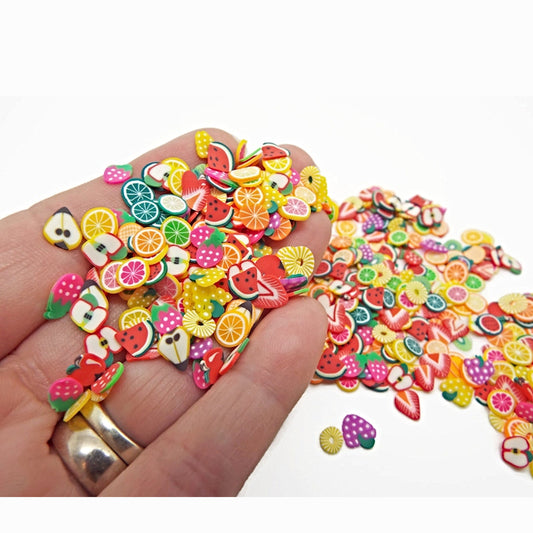 1000 Fruit Polymer Clay Slices 4-6mm Inclusions for Resin, Clay, Slime and Nail Art