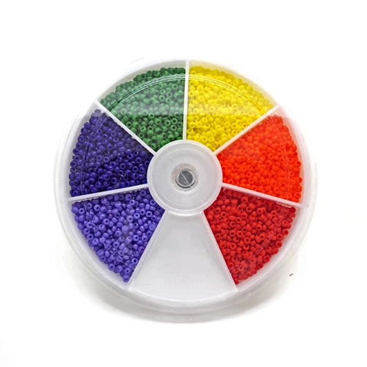 2900 Miyuki Seed Bead Wheel, 6 Primary Colours, Size 11, 4.2g Per Section