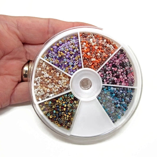 2900 Miyuki Seed Bead Wheel, 6 Colour Mixes, Size 11, 4.2g Per Section