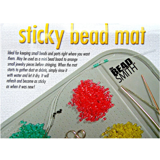 STICKY BEAD MAT 19cm Beading Tool, BeadSmith Jewelry Making No Spill Mat