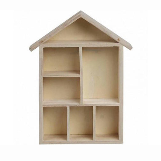 Mini Wooden House Wall Hanging Ready to Paint and Decorate, Diorama Style Craft Supply