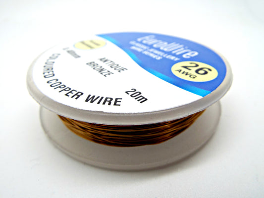 ANTIQUE BRONZE Coloured Copper Wire in 0.4mm, 0.6mm, 0.8mm & 1mm