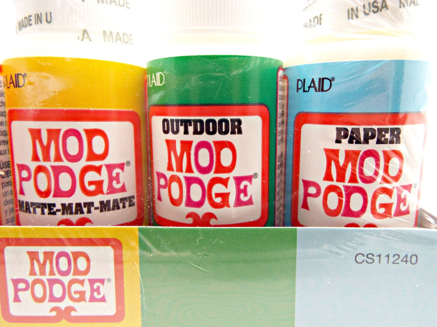 MOD PODGE Mini Starter Set, 5x 2oz Bottles, Gloss, Matte, Sparkle, Outdoor, Paper, Decoupage and Scrapbooking