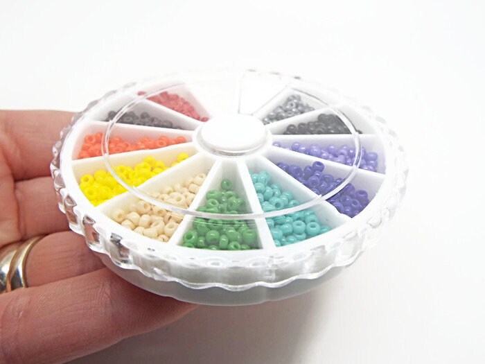 1800 Opaque Miyuki Seed Bead Wheel Size 11/0 12 Colours Rainbow Seed Beads, 150 of Each Color