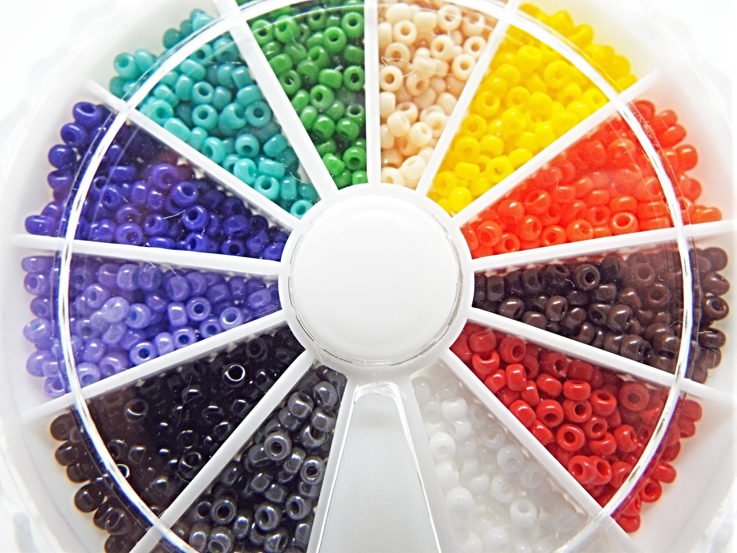 1800 Opaque Miyuki Seed Bead Wheel Size 11/0 12 Colours Rainbow Seed Beads, 150 of Each Color