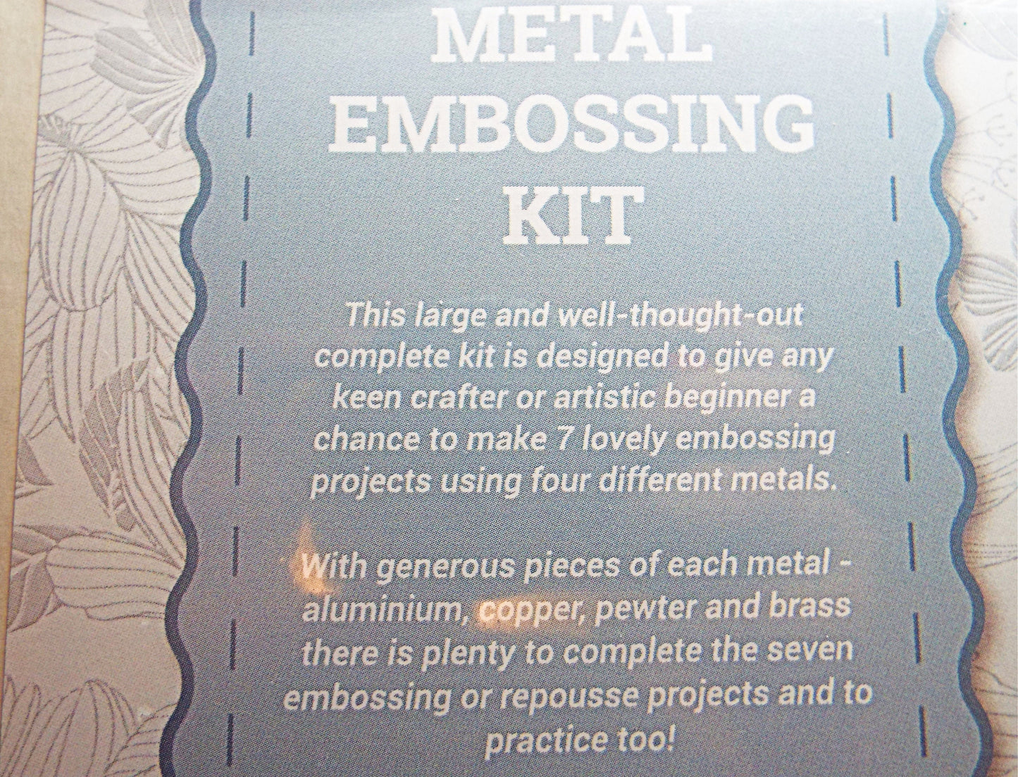 COMPLETE METAL EMBOSSING KIT, Metal Craft Kit with 7 Projects includin ...