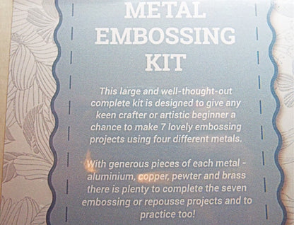 COMPLETE METAL EMBOSSING KIT, Metal Craft Kit with 7 Projects including Picture Frames, Magnets & Jewel Box