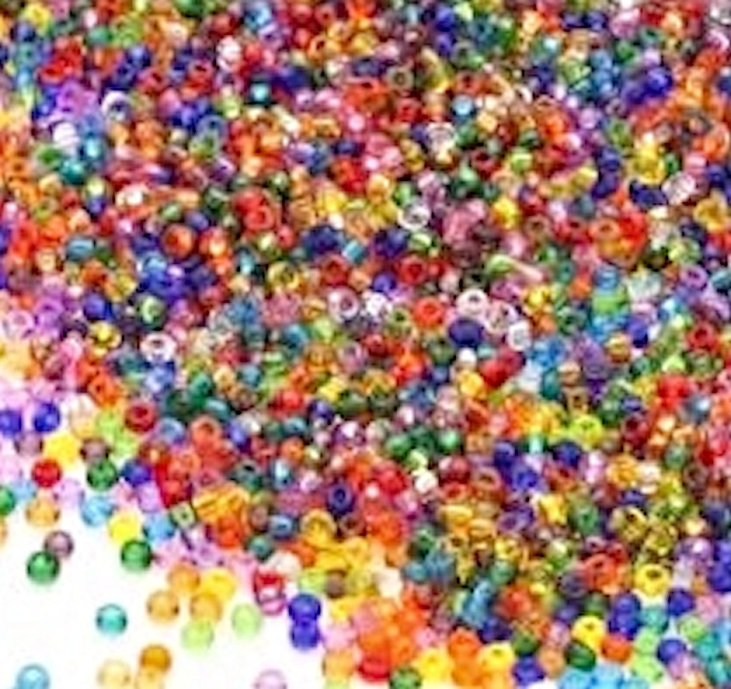 TRANSPARENT SEED Beads, 1000 Czech Glass Size 11/0 2mm Beads in Mixed Colors, Beading Supplies