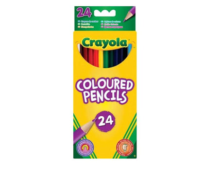 24 CRAYOLA COLOURED Pencils for Kids Crafting, Mixed Media, Pencil Drawing and Art, Stocking Filler Gift