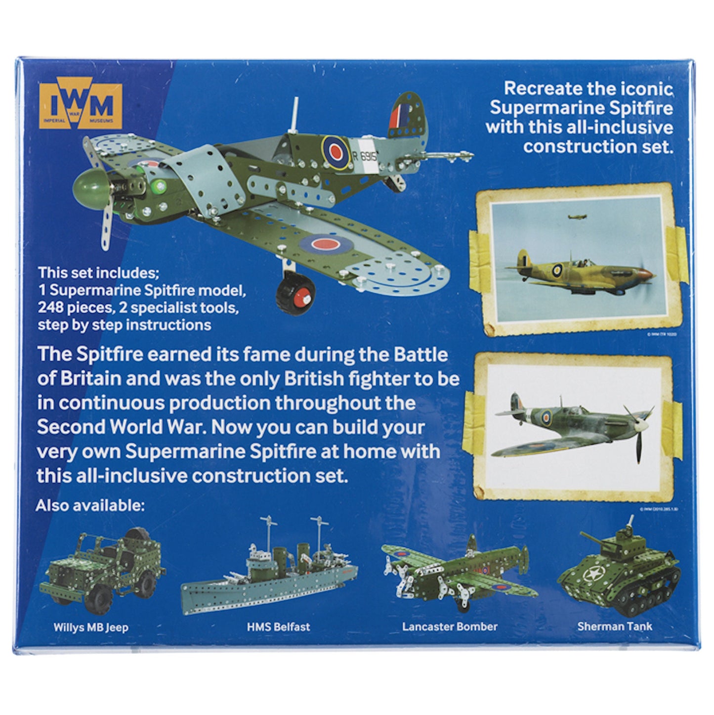 IMPERIAL WAR Museum Supermarine Spitfire Construction Kit, Metal Engineering Kit with 248 Pieces