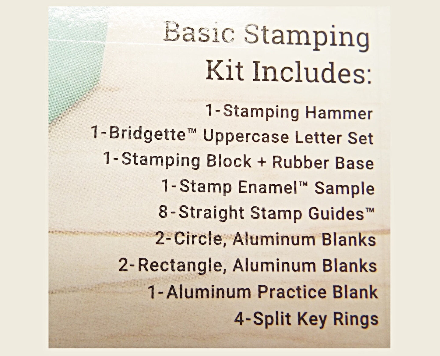 IMPRESSART METAL Stamping Kit, 27 Uppercase Stamps in 3mm Bridgette Font, Block, Hammer & Blanks for Jewellery Making