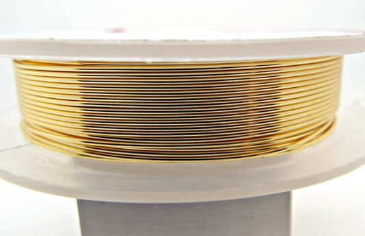 GOLD COLOURED Copper Wire (Gilt) Craft & Jewellery Wire in 4 Gauges with Anti-Tarnish Coating